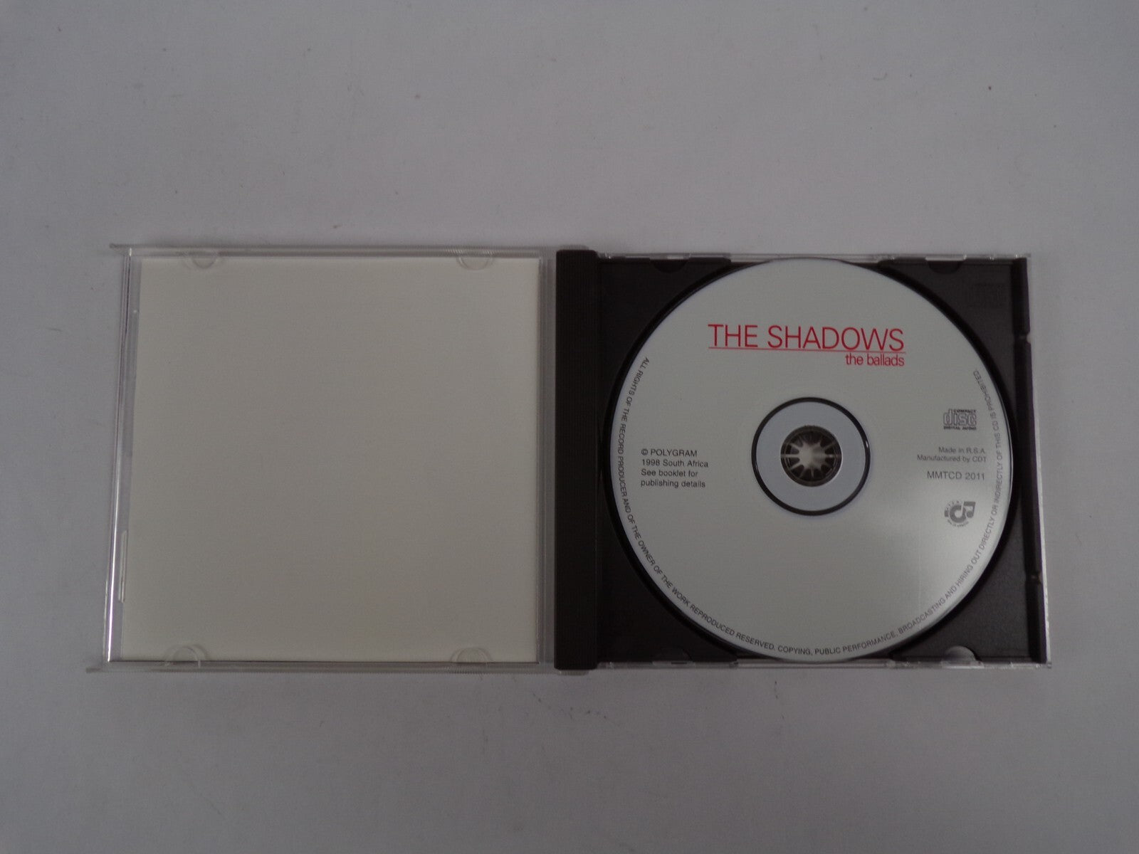 The Shadows the Ballads Lady In Red Three Times A Lady Power Of Love Hello CD#38
