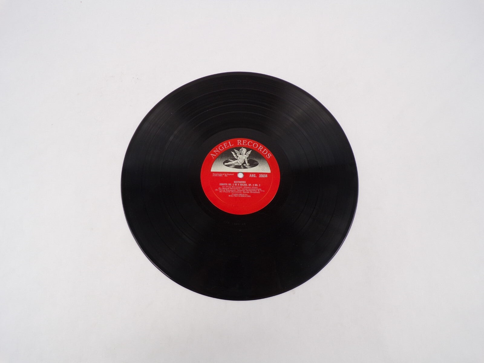 Beethoven Sonatas Gieseking Allegro Vivace Rondo Scherzo & Trio Vinyl Record