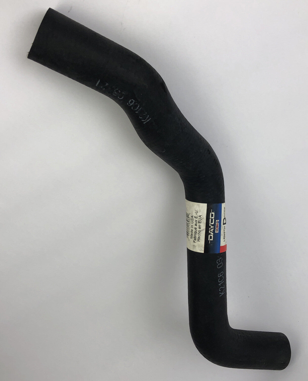 Dayco 71261 radiator coolant bypass hose for 4ALC engine cooling system replacement part