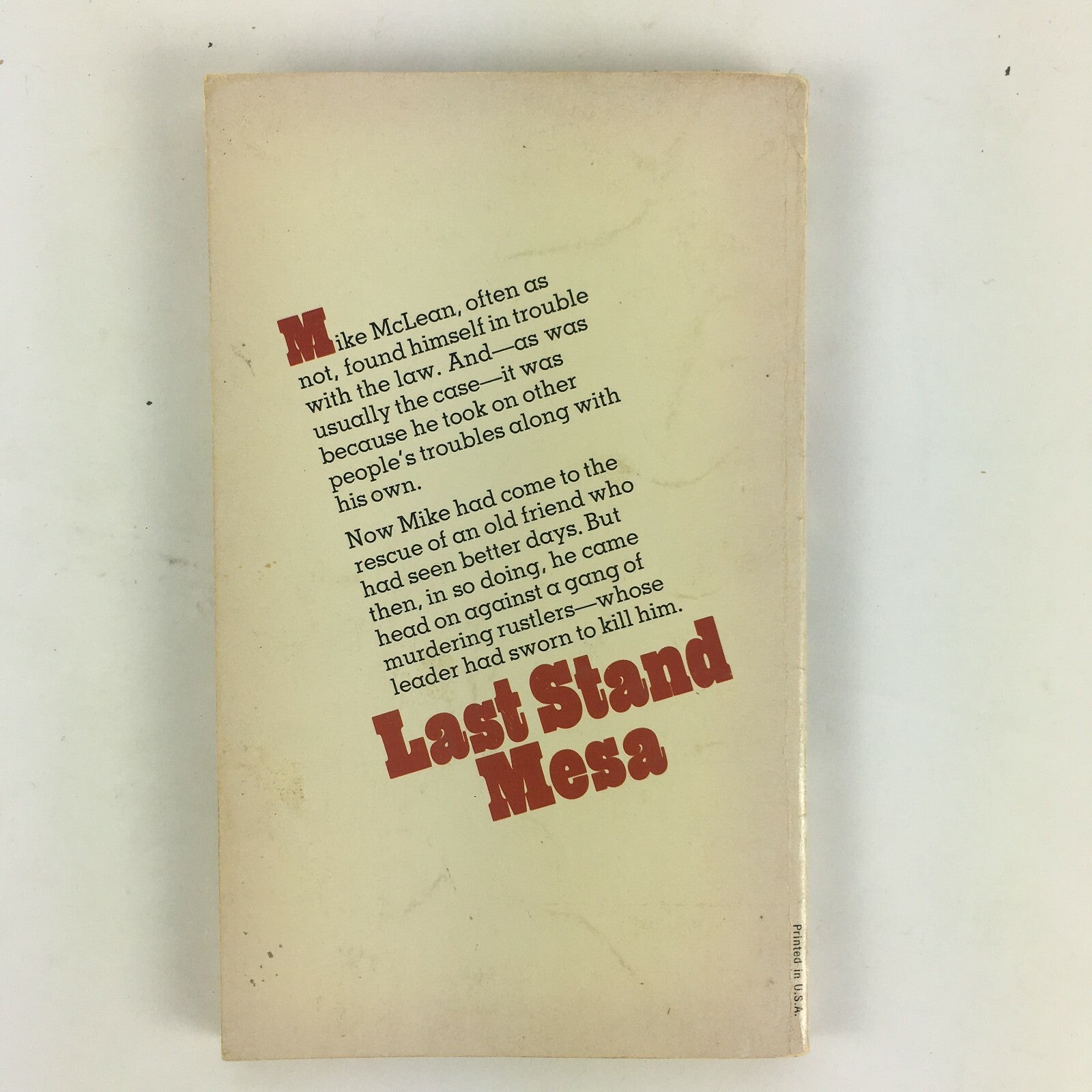 L.L.Foreman Last Stand Mesa He Rode into the Trap with his eyes wide open