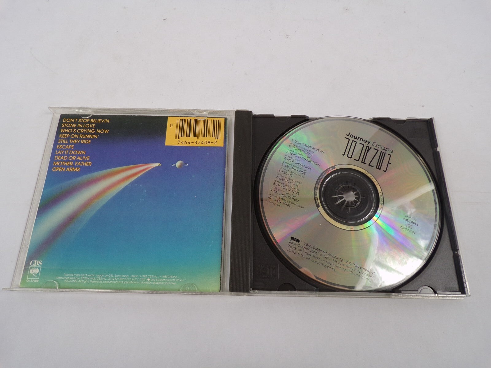 Journey-Escape Don't Stop Believin' Stone In Love Who's Crying Now Keep On CD#25