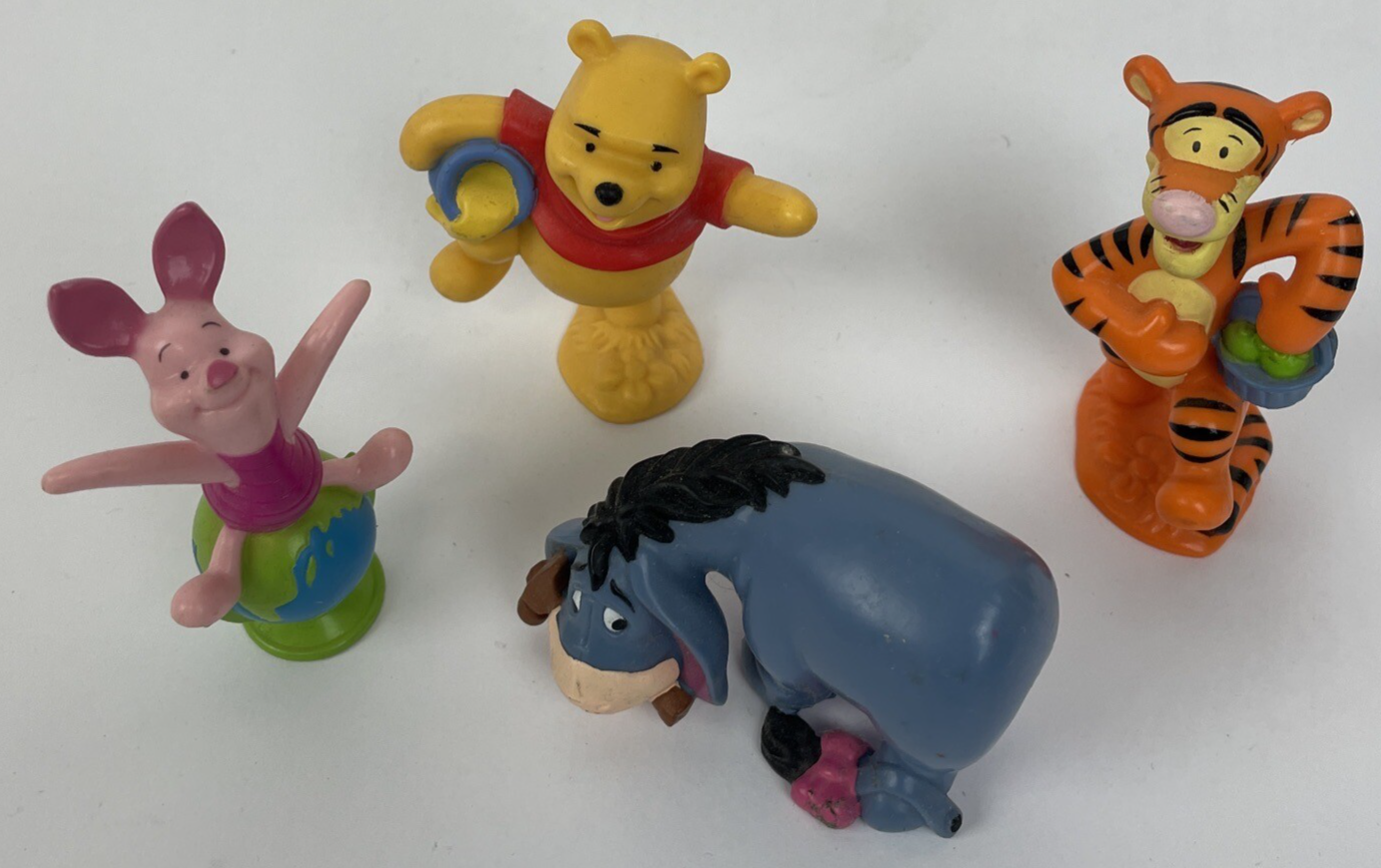 Disney Winnie The Pooh Mini Small Figures Piglet, Tigger, Eeyore Lot Of 4 Topper