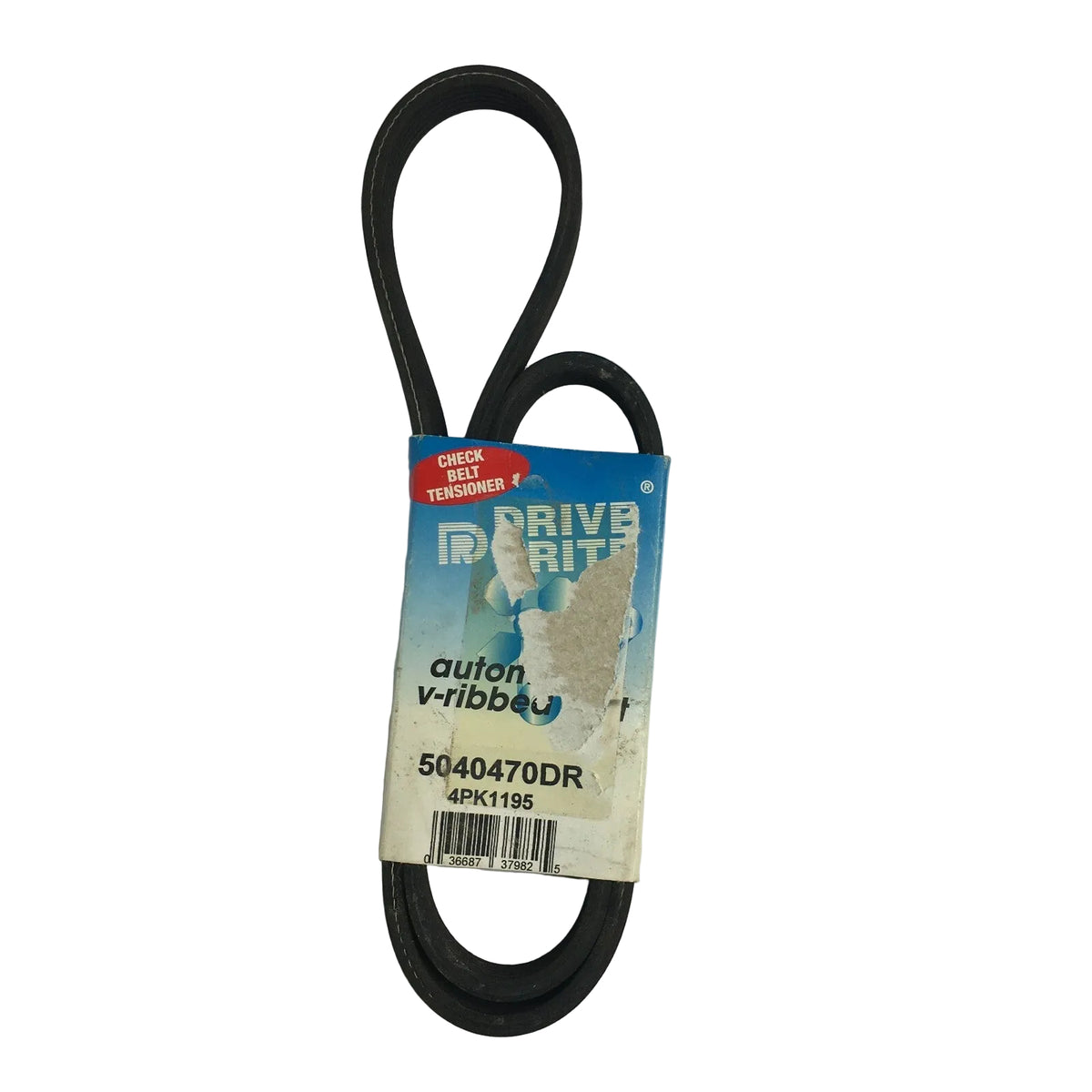 Drive Rite 5040470DR 4PK1195 automotive V-ribbed serpentine belt OEM replacement 4-rib accessory drive belt A7.