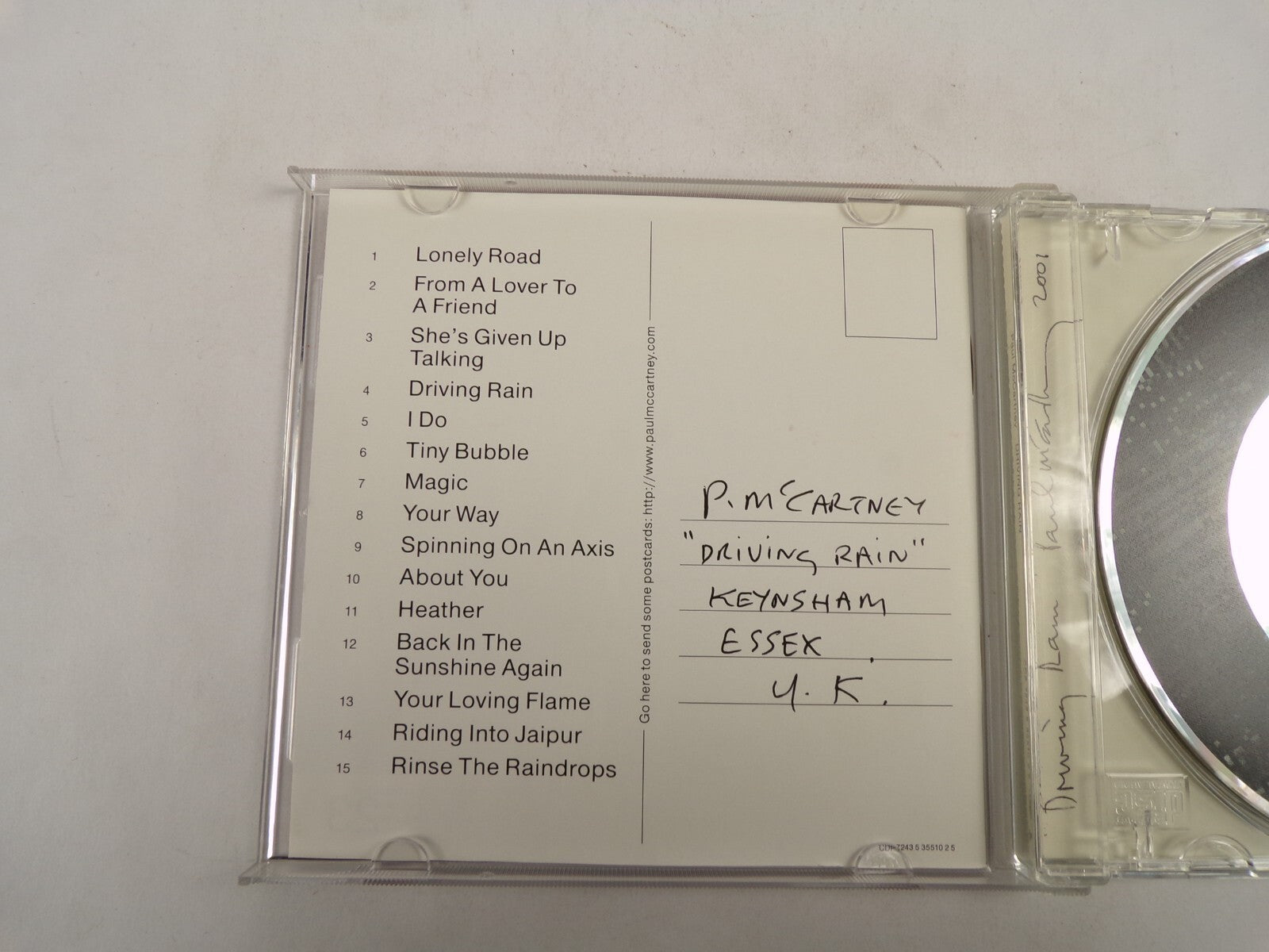 Paul Mc Cartney Driving Rain Lonely Road Driving Rain I Do Magic About You CD#53