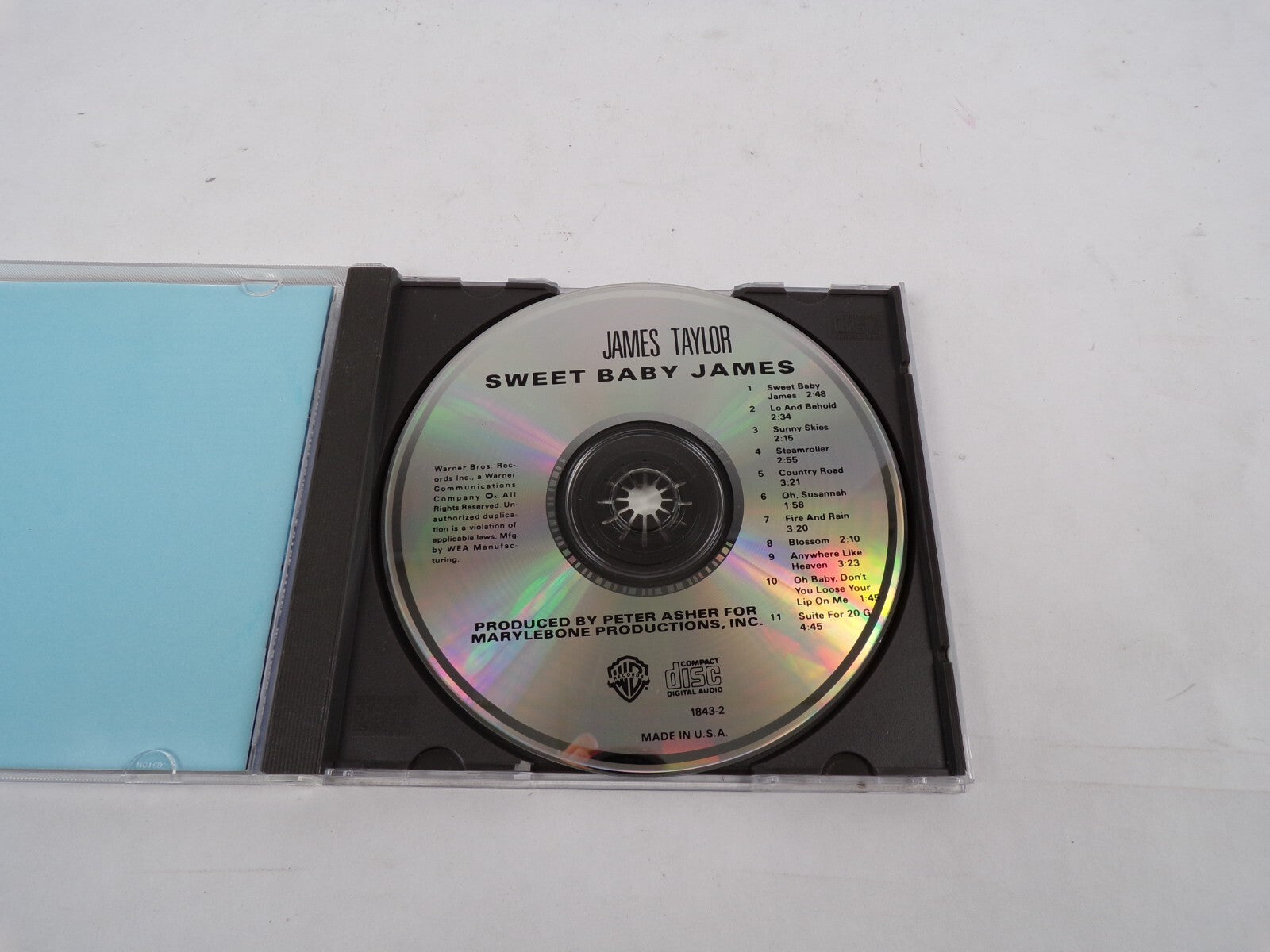 James Taylor Sweet Baby James Steamroller Country Road Oh Susannah Fire CD#30