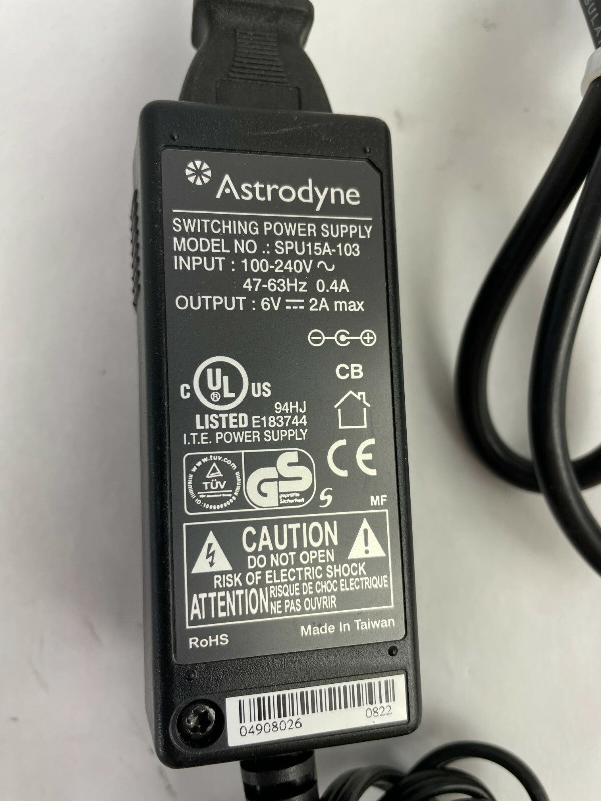 Genuine Astrodyne Ac Adapter SPU15A-103 Output 6 V 2 A Power Supply Adapter A79