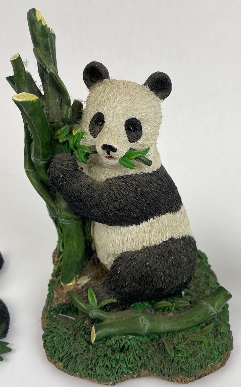 Lot Of 9 x Assorted Panda Bear Sculpture FIGURINES Gunus Ailuropoda + Furry Pez