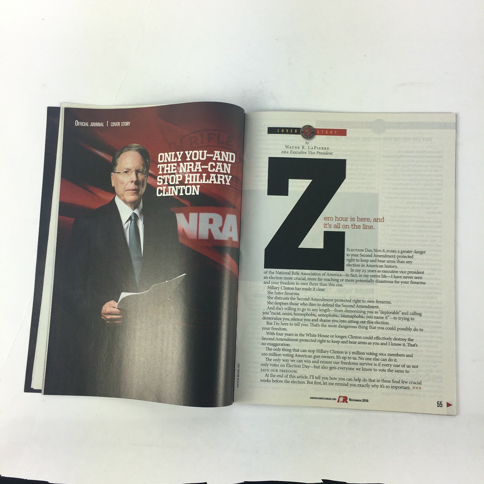 November 2016 American Rifleman Magazine If Hillary Wins She Won't Forget Her