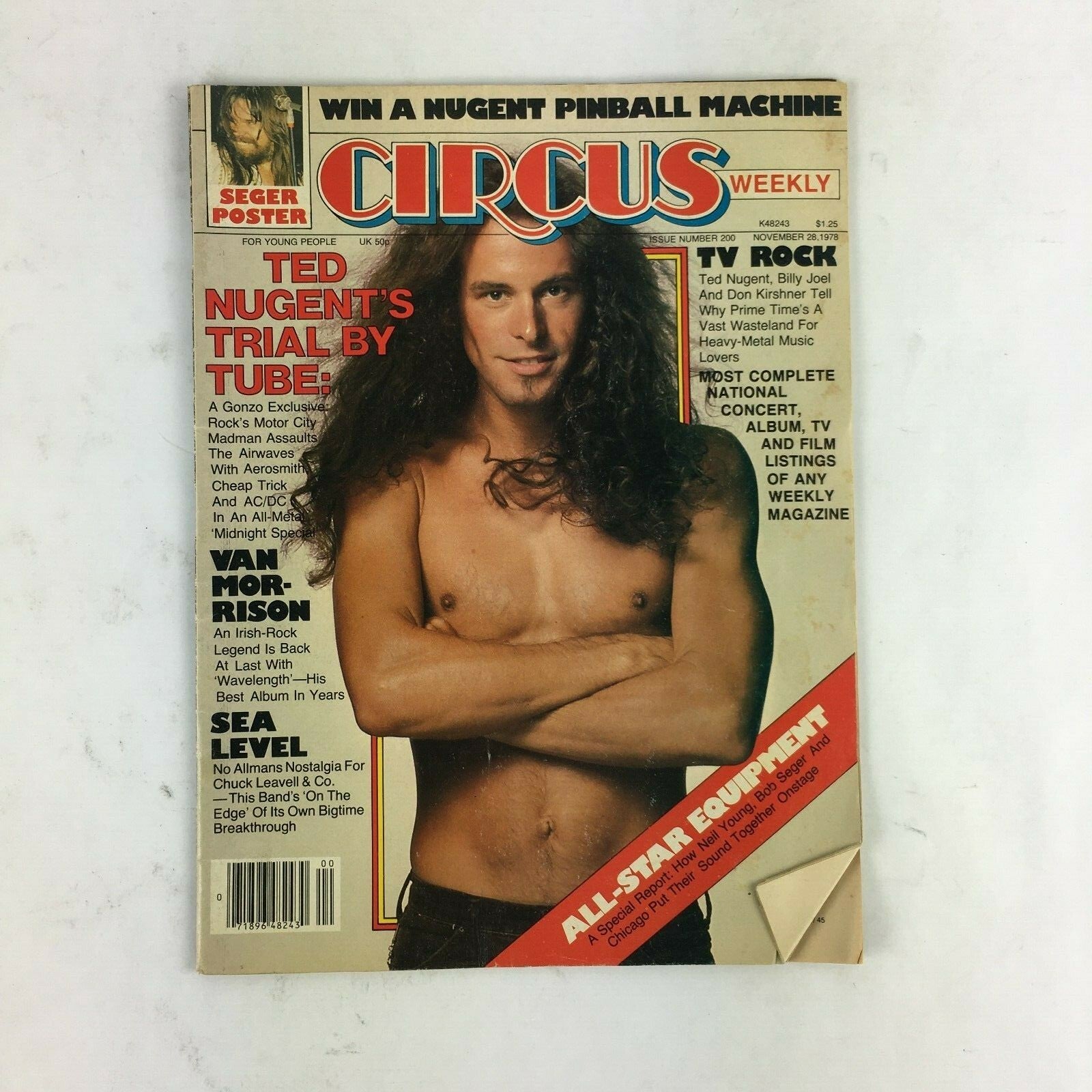 November 28,1978 Circus Magazine Ted Nugent's Trail By Tube Van Morrison