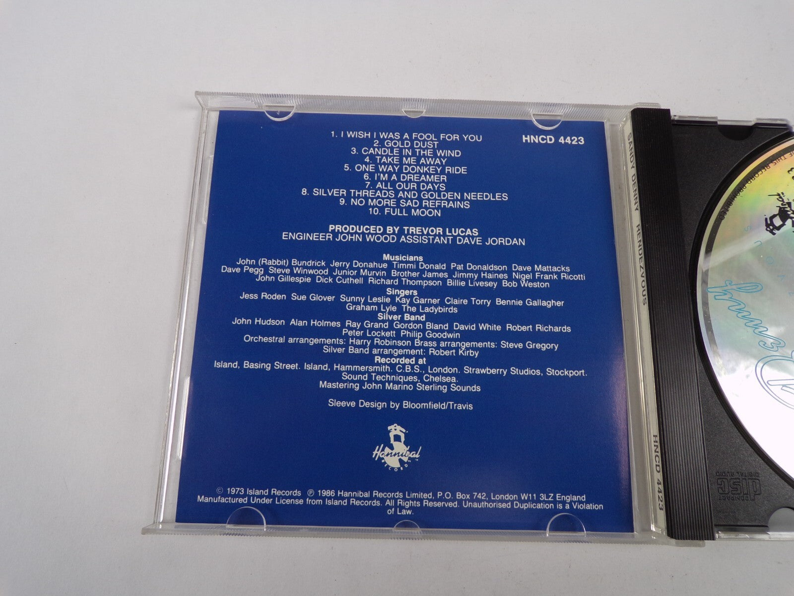 Sandy Denny Rendezvous I Wish I Was A Fool For You Candle In The Wind CD#30