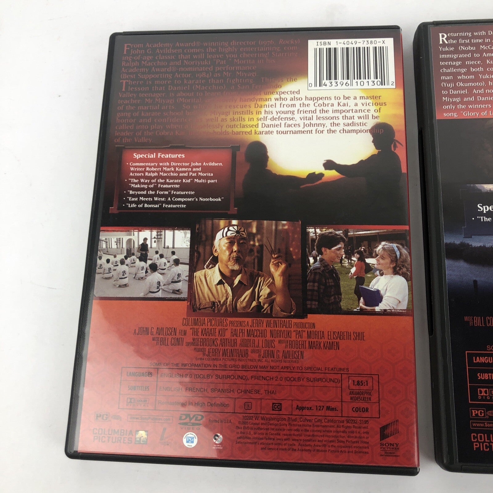 The Karate Kid , The Karate Kid II DVD LOT RALPH MACCHIO PAT MORITA - Mint Discs