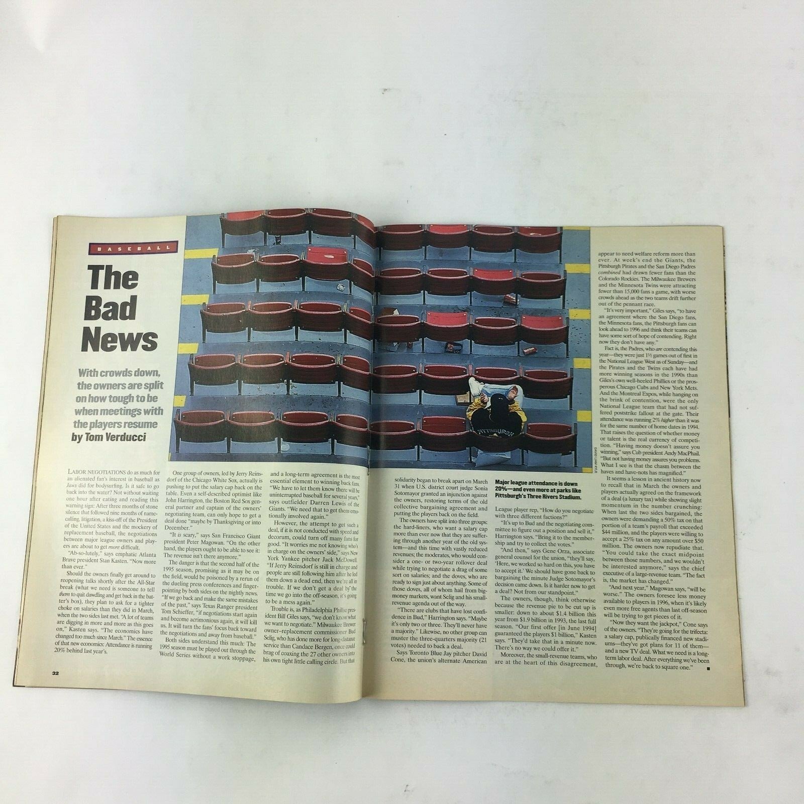 July 1995 Sports Illustrated Magazine What's Right About Baseball Rookie ace