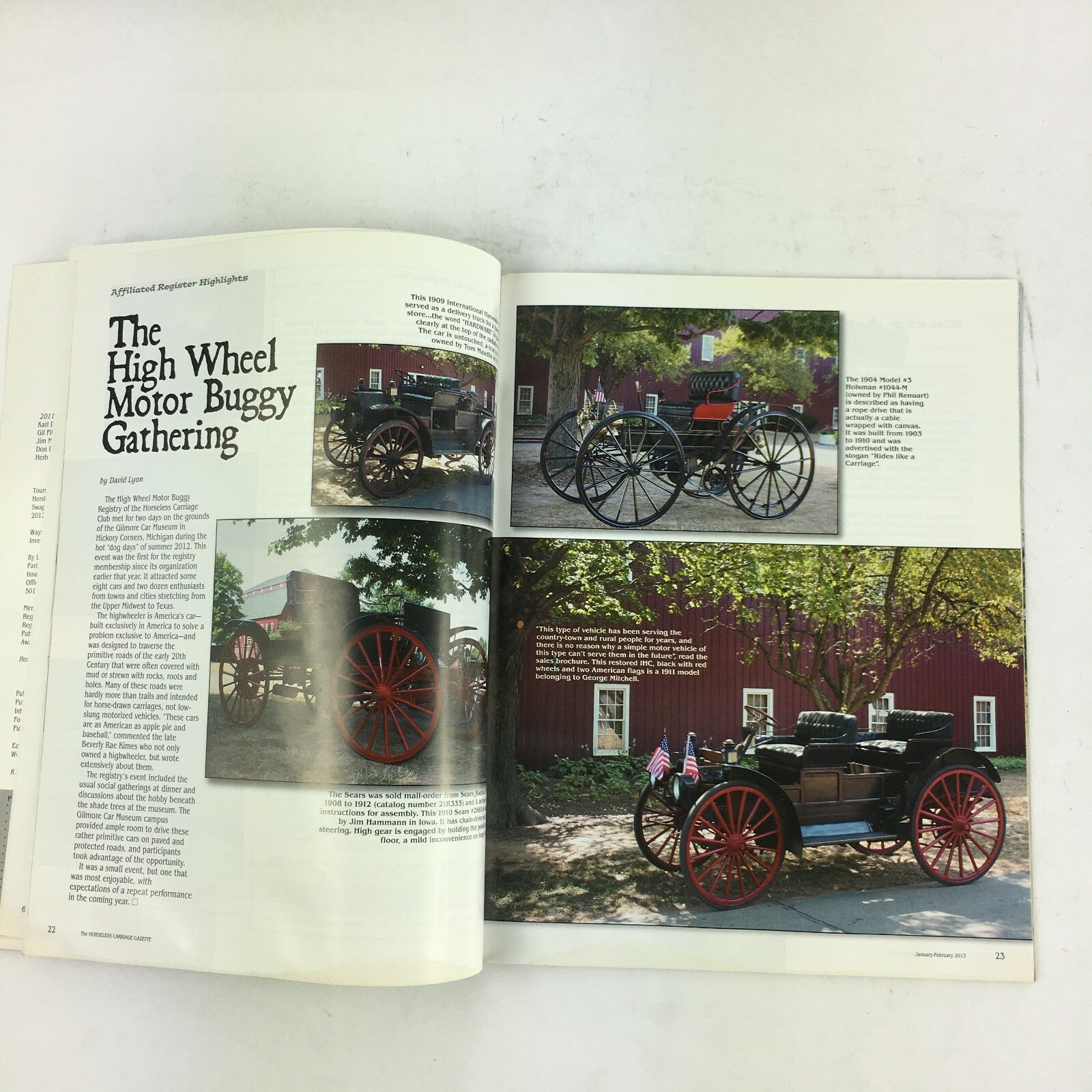 February 2013 Horseless Carriage Gazette The High Wheel Motor Buggy Gathering