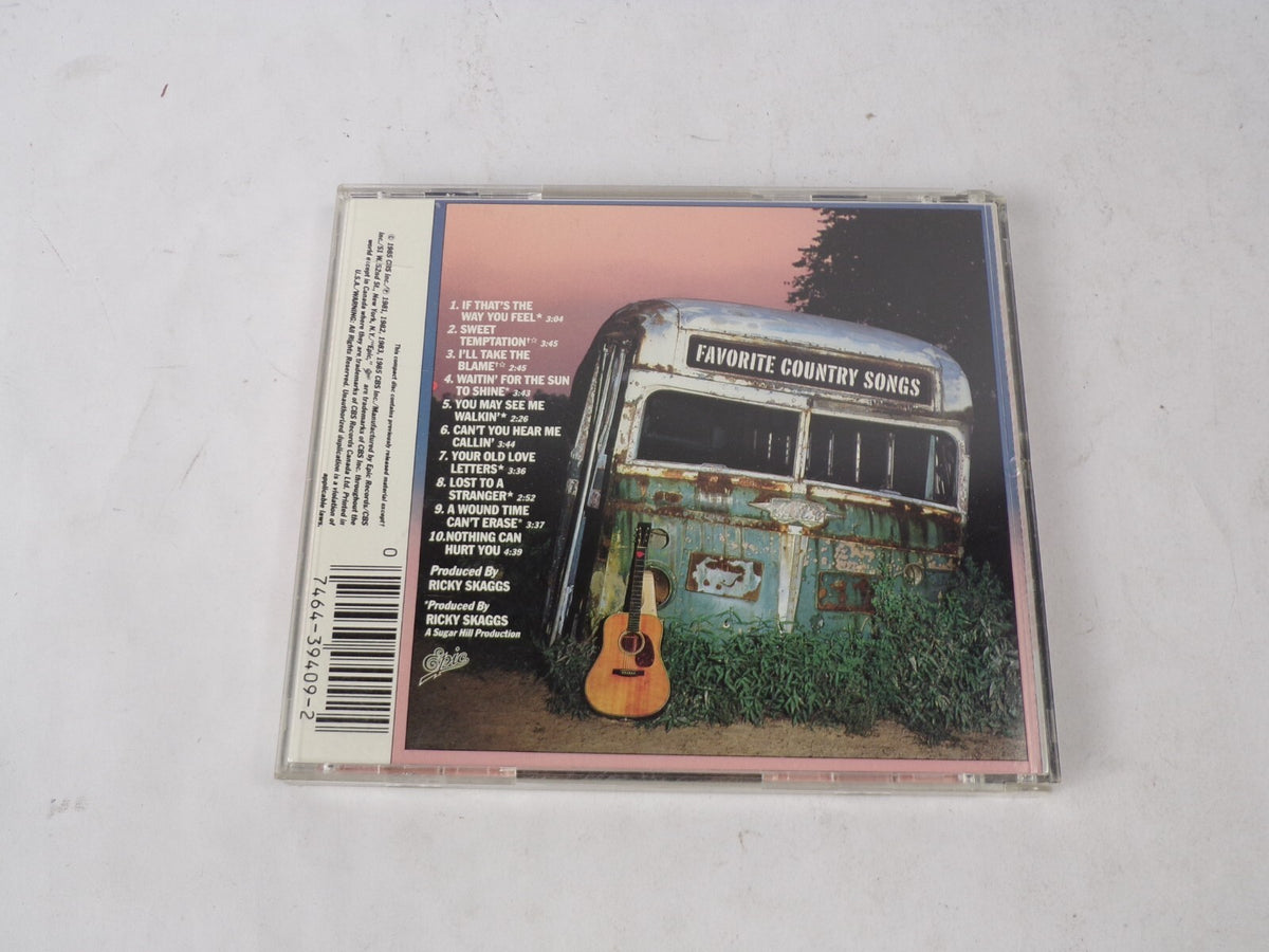 Ricky Skaggs Favorite Country Songs If Thats The Way You Feel Sweet CD#62
