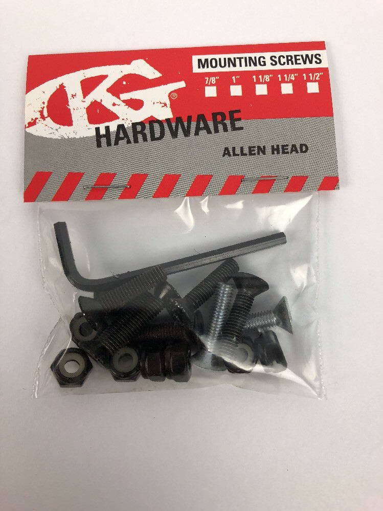 7/8" Skateboard Hardware By Grind King Grindking Allen Head Glitter w 2 White