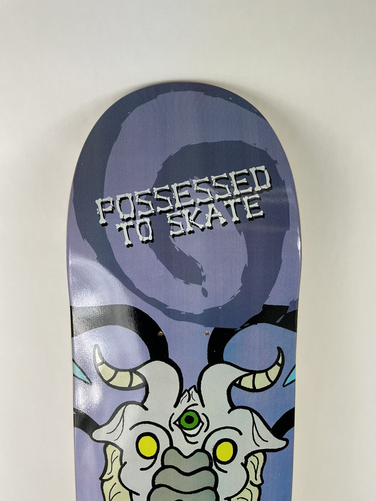 Possessed to Skate Hail Skatan C3 8.5-inch hard rock Canadian maple skateboard deck with premium graphic.