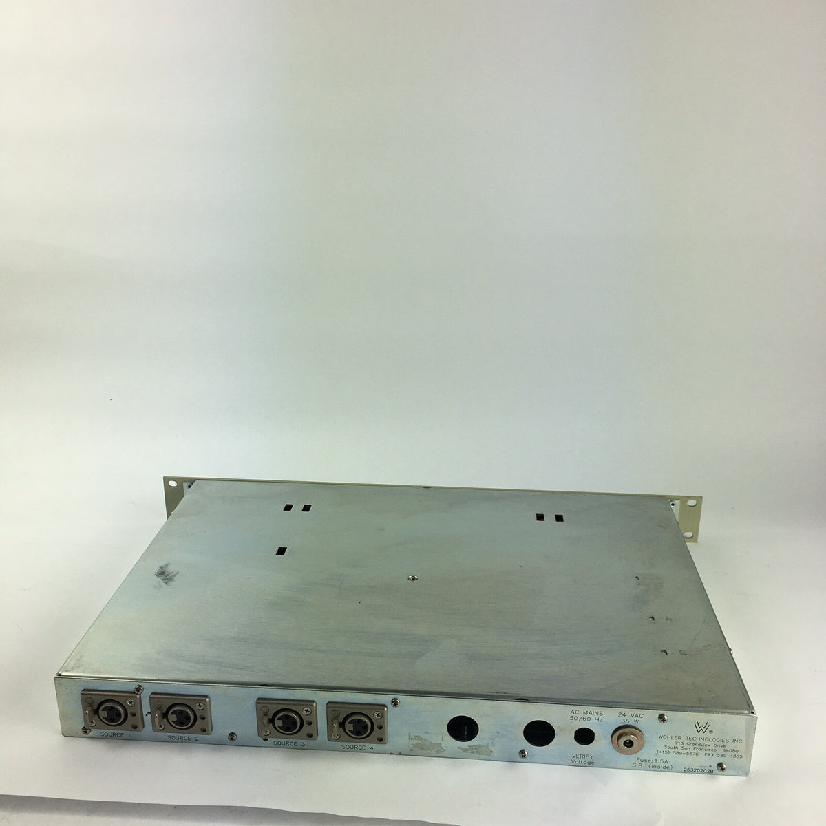 Wohler AMP-1A Stereo Analog Audio Confidence Monitor Amplifier Speaker Panel 1U