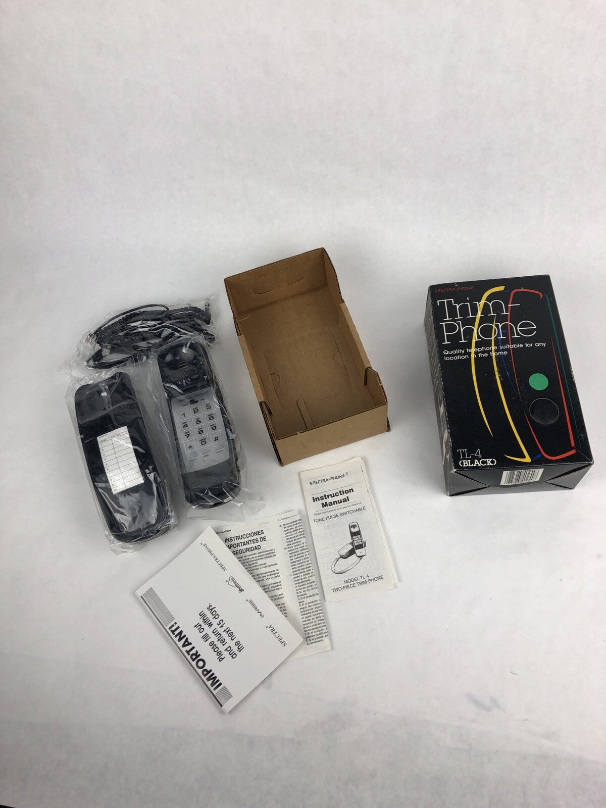 NIB Spectra Trim Phone Land Line High Quality Telephone TL-4 Black - FSTSHP