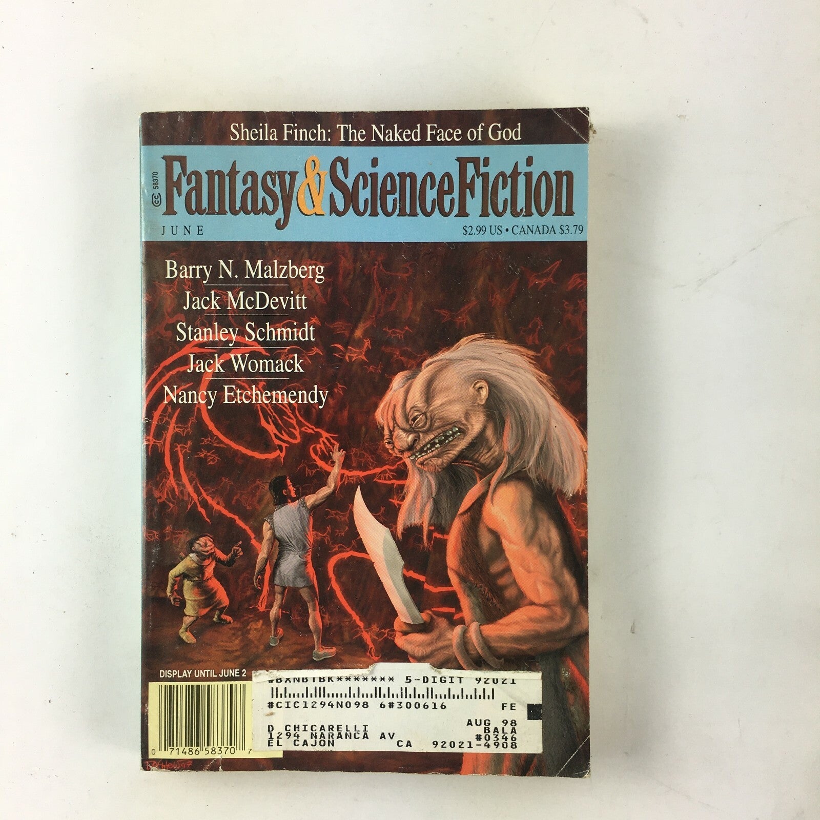 June Fantasy&Science Fiction Magazine Barry N.Malzberg Jack McDevitt Jack Womack