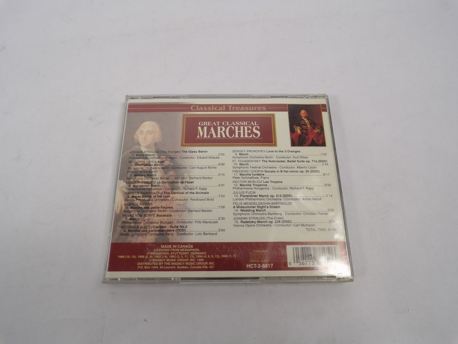Great Classical Marches Verdi Triumphant March Tchaikovsky The Nutcraker #CD29