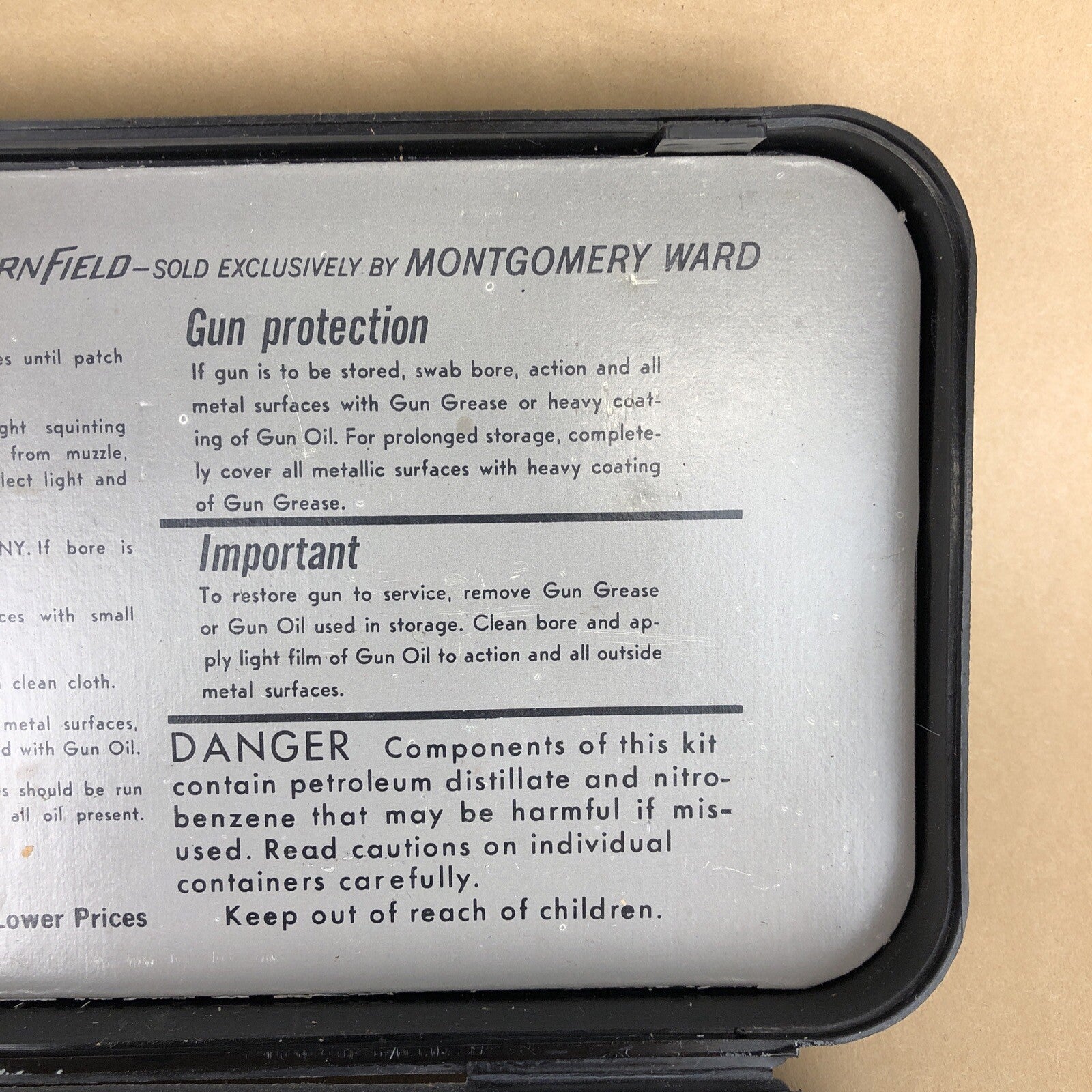 Vintage Ward's Western Field Rifle Gun Cleaning Kit - LOOK