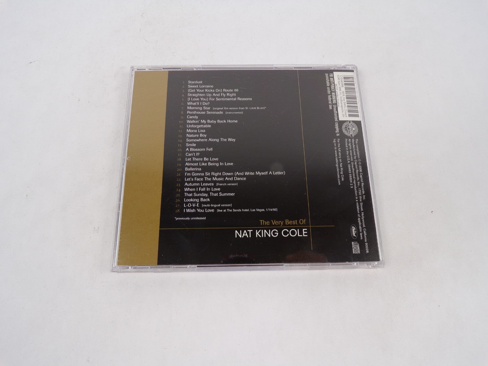The Very Best Of Nat King Cole Stardust Sweet Lorraine Route 66 Straighten CD#71
