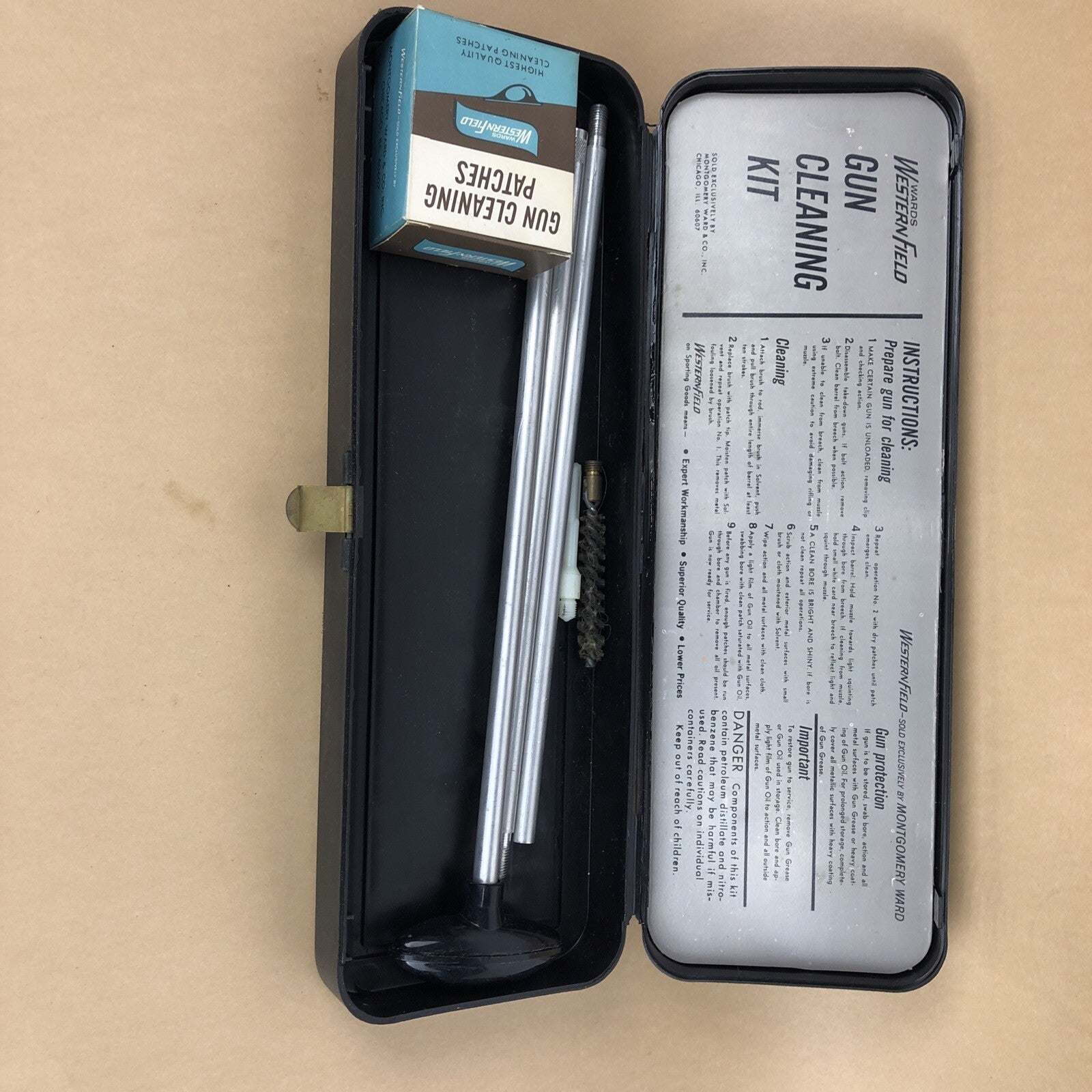 Vintage Ward's Western Field Rifle Gun Cleaning Kit - LOOK