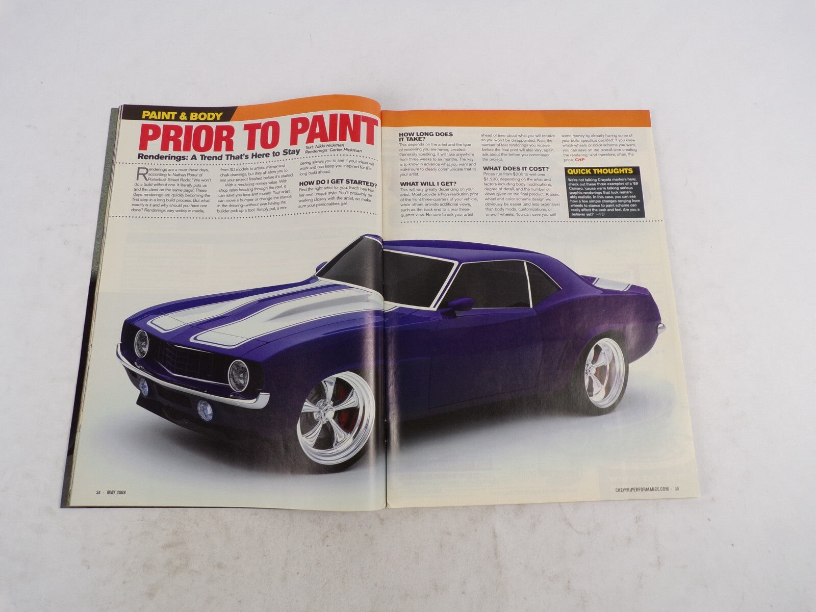 May 2008 Chevy High Performance Paint&Body Bondo Firber Glass Rust Removal 470HP