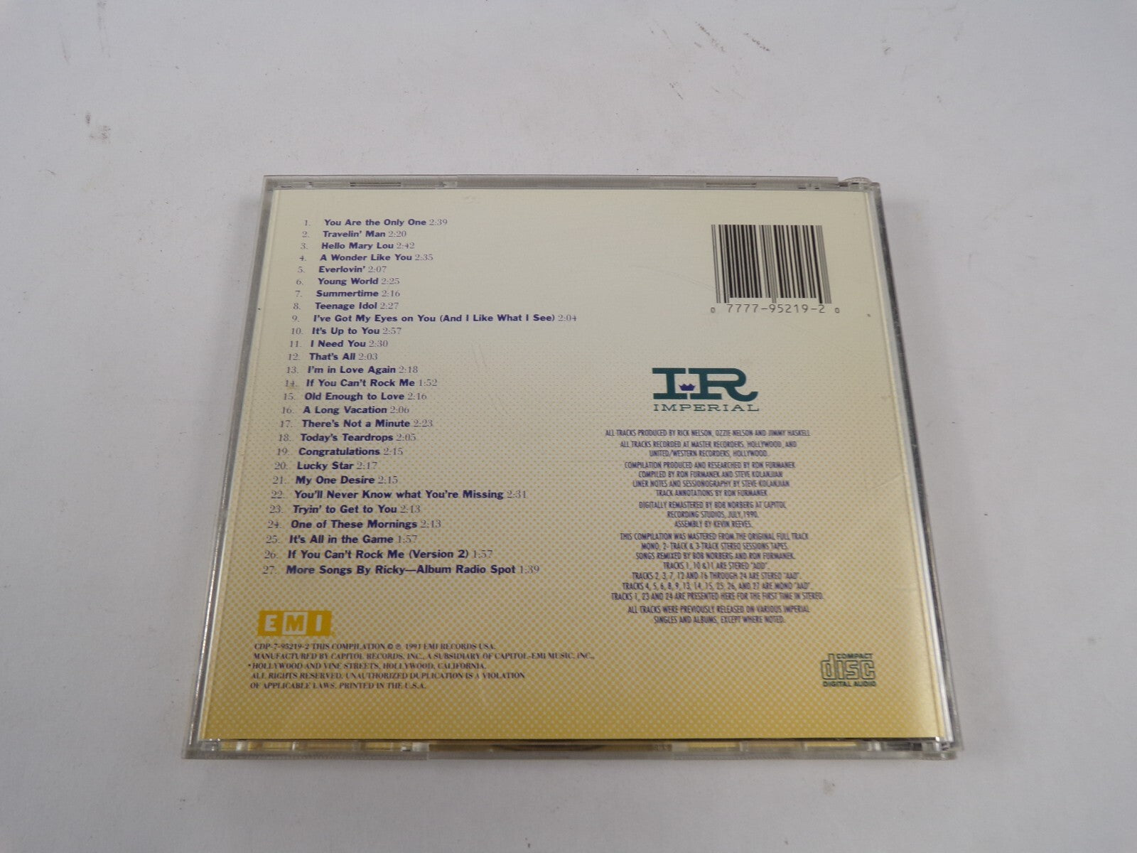 The Best Of Rick Nelson Volume Two Rock N Roll Series Emi Legends of CD#39