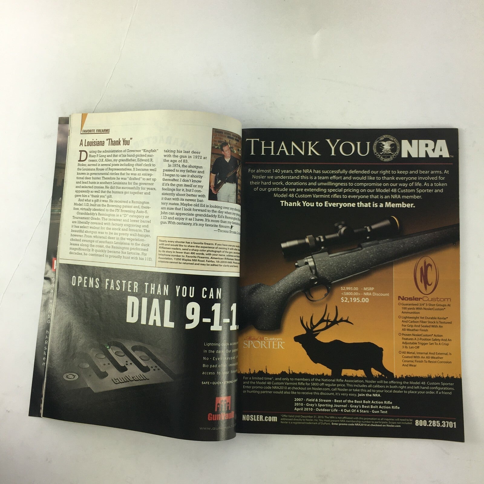 October 2010 American Rifleman Magazine Freedoms Swing the Biggest Hammer