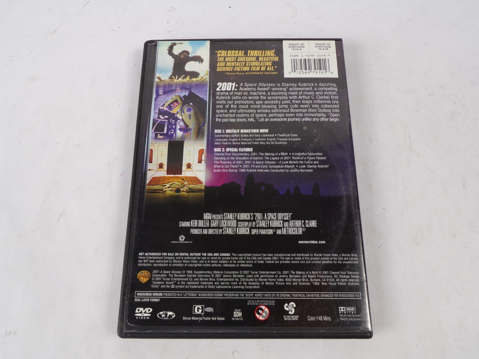Stanley Kubrick's 2001 A Space Odyssey Keir Dullea DVD Movies