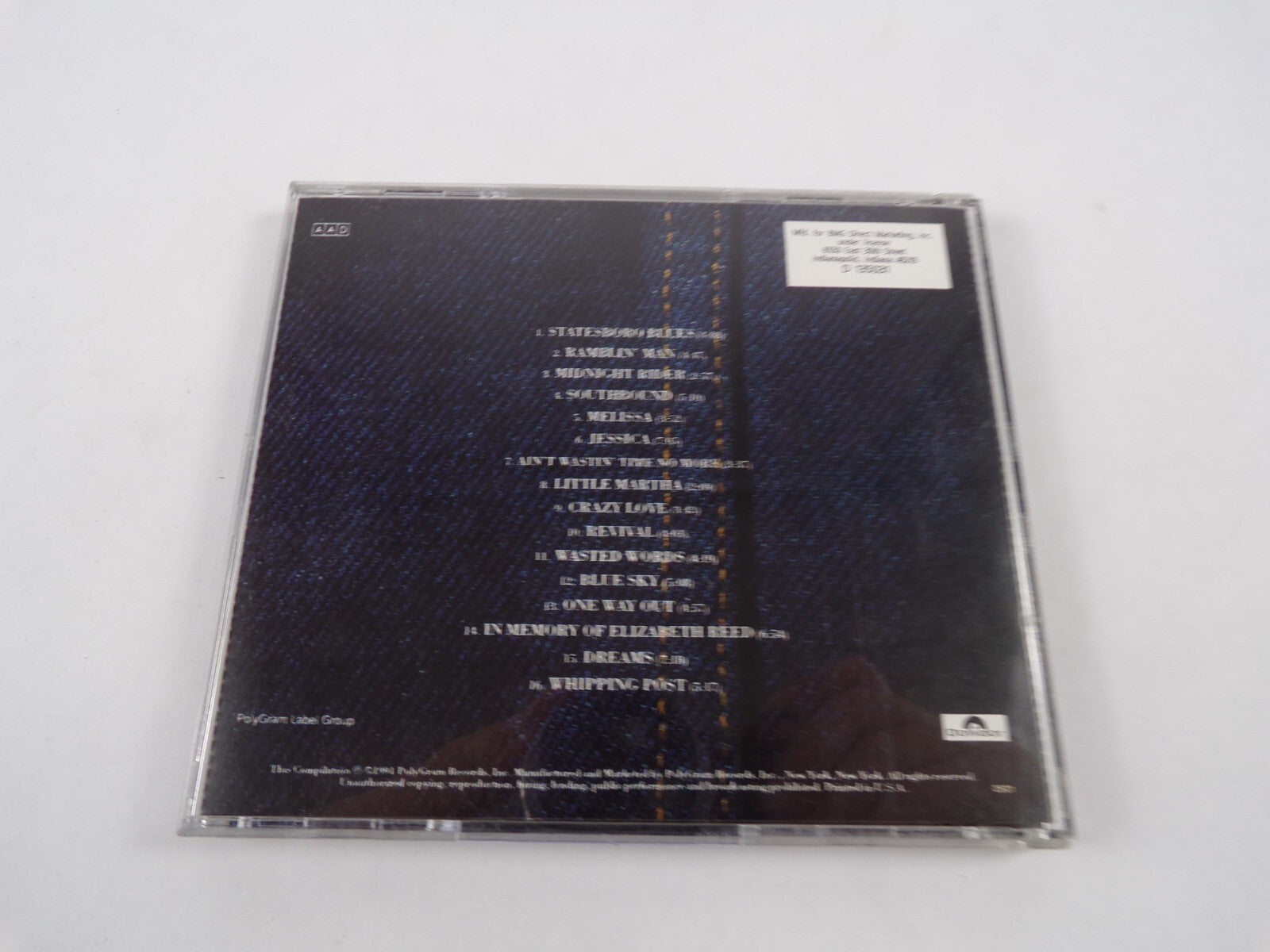 The Allman Brothers Band A Decade Of Hits Statesboro Blues Ramblin' Man CD#45