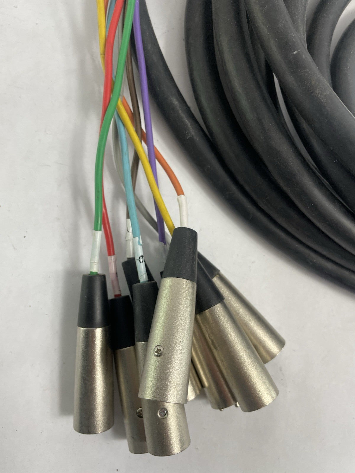 Wexler DB25 25-pin Analog D-Sub to 8 XLR3M Male Breakout Snake 25 ft 8 channel