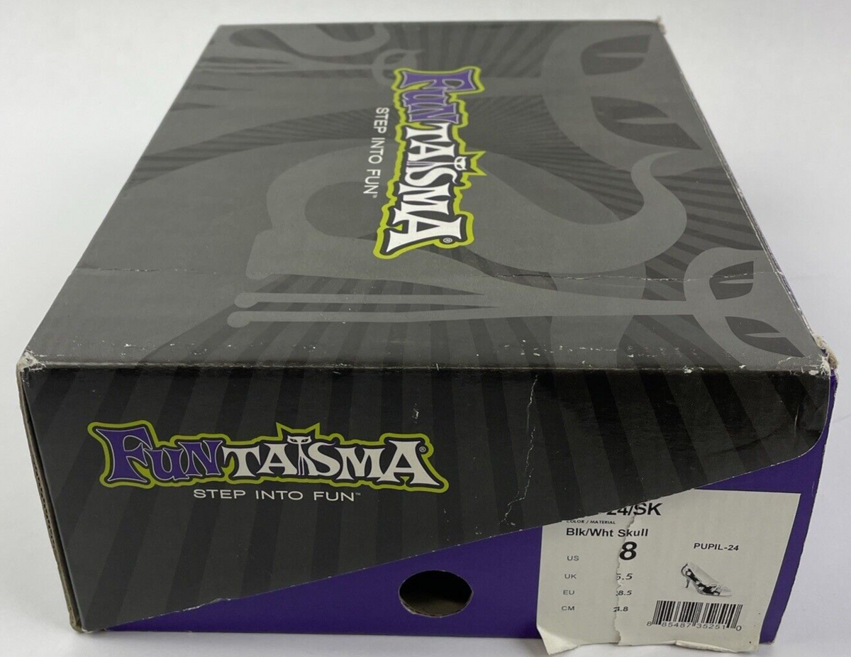 FUNTASMA by PLEASER WHT SKULL Open Toe High Heels Goth/Punk/Cosplay Size 8 US