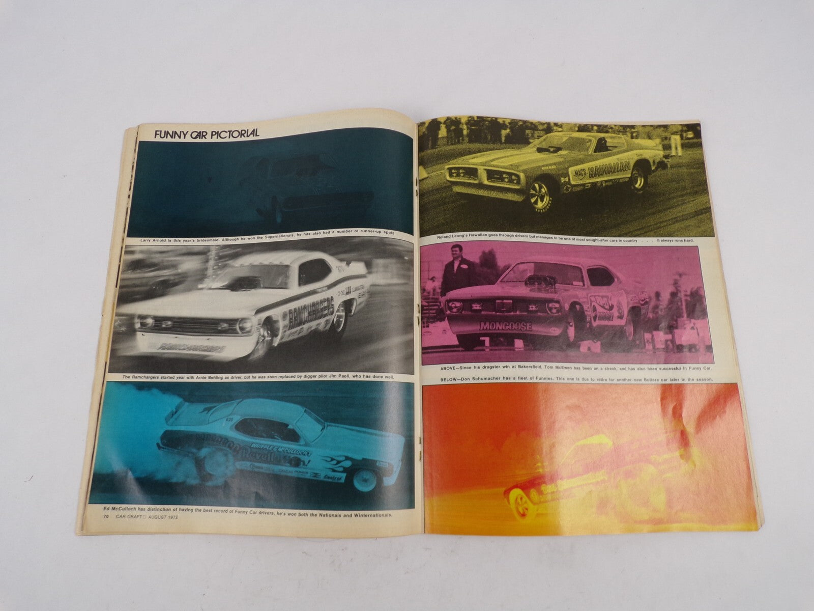 August 1972 Car Craft 500 Cubic Inch Chevy With Stock Parts '72 Funny Cars 88$