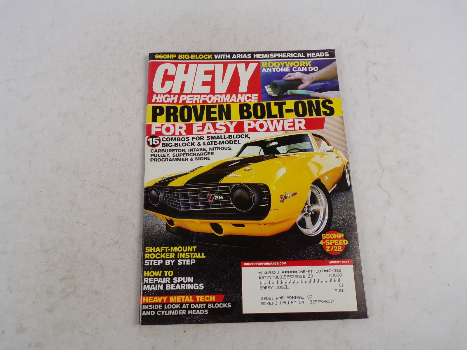 August 2007 Chevy High Performance Proven Bolt Ons Shaft Mount Rocker Install
