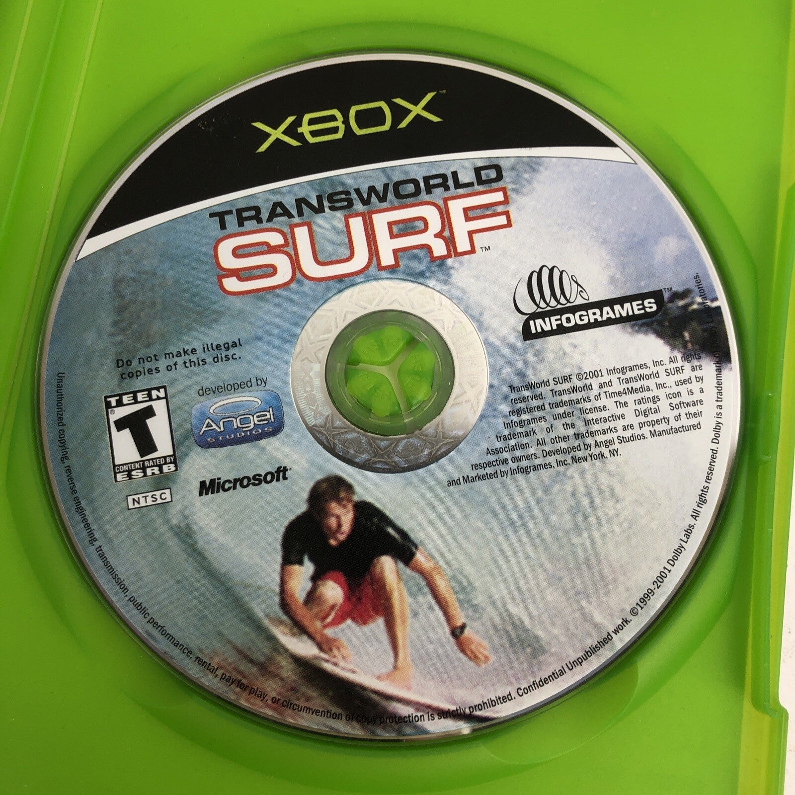 TWS Transworld Surf ( Microsoft XBOX ATARI ) Manual Cover Art Disk INFOGAMES