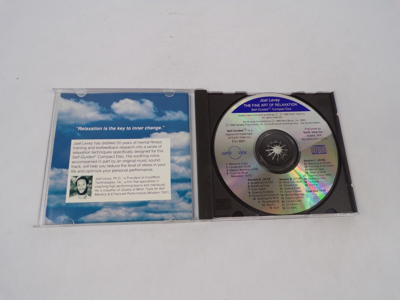 Joel Levey The Fine Art Of Relaxation Self-Guided Compact Disc Earth View CD#71