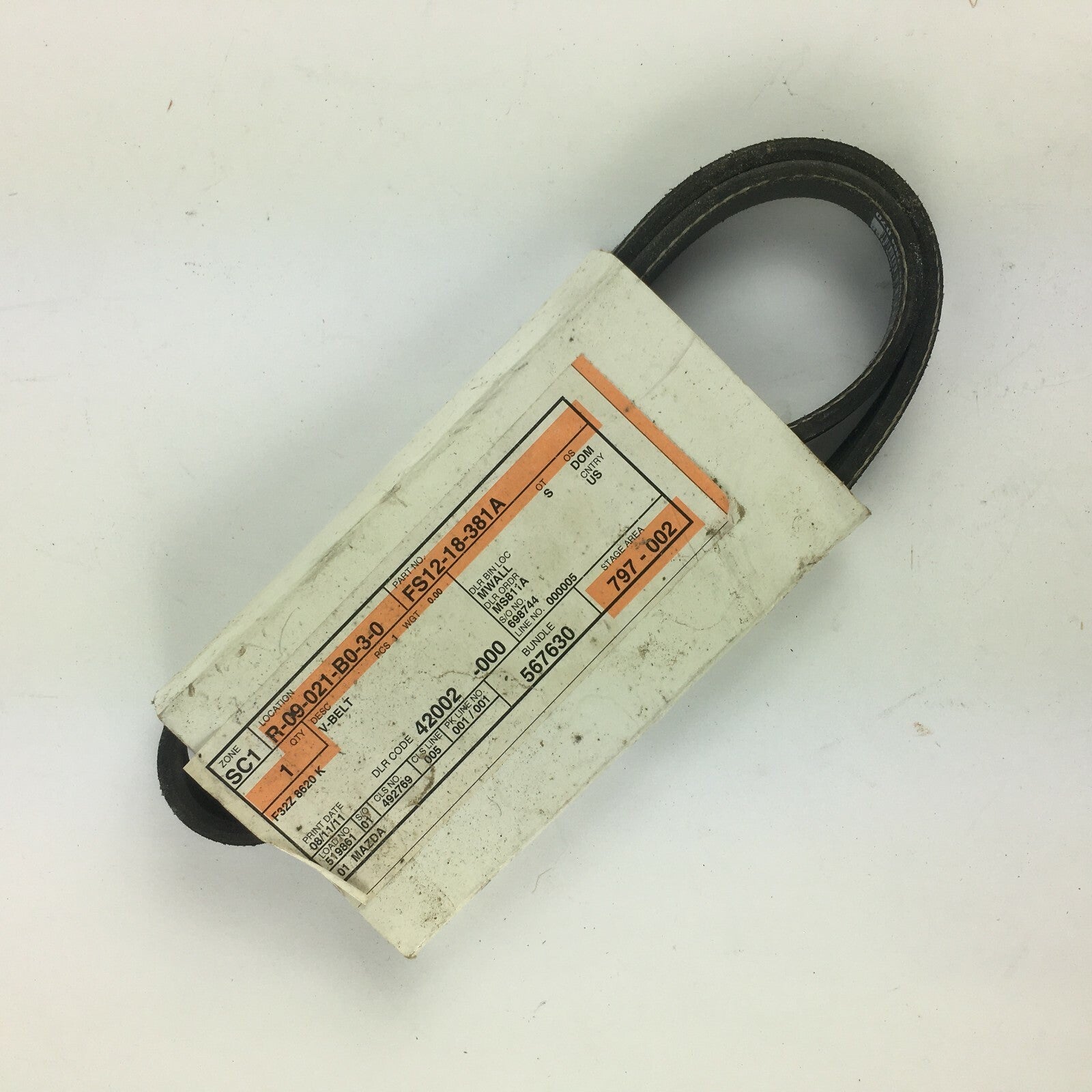 Genuine Automotive V-Ribbed Belt FS12-18-381 A A3