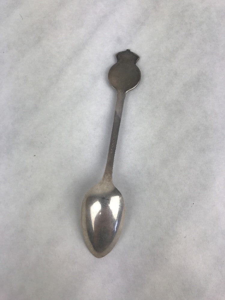 SILVERPLATE SOUVENIR SPOON GEORGE VI & QUEEN E 1939 CANADA VISIT BY WM A ROGERS