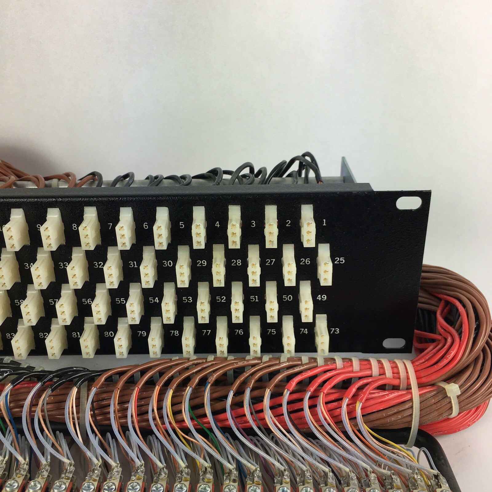 Rean Neutrik FN BLACK TT Bantam 96 Point Patch Bay Wired e3 panel 96 connectors