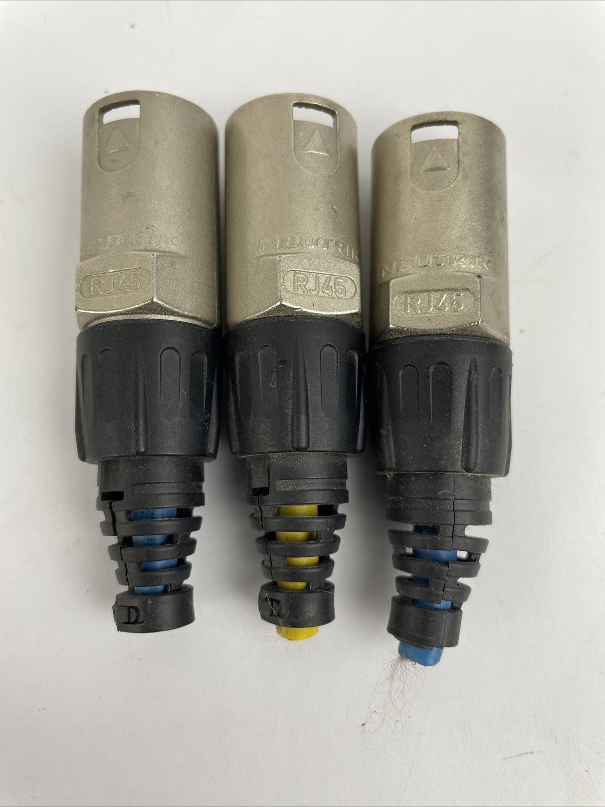 (3) Three Genuine NEUTRIK CAT 5 RJ45 EtherCON Cable End Heavy Duty Housing