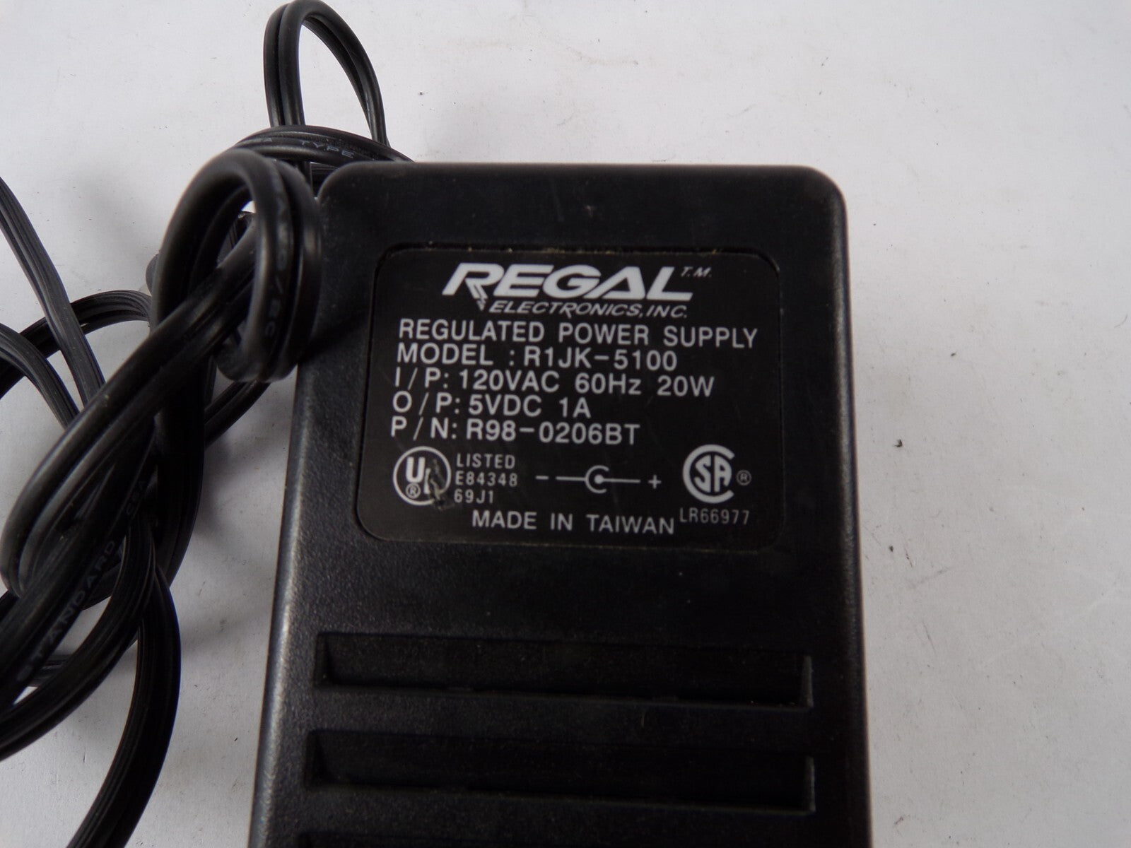 Genuine Regal R1JK-5100 Output 5 V 1 A Power Supply Adapter A55