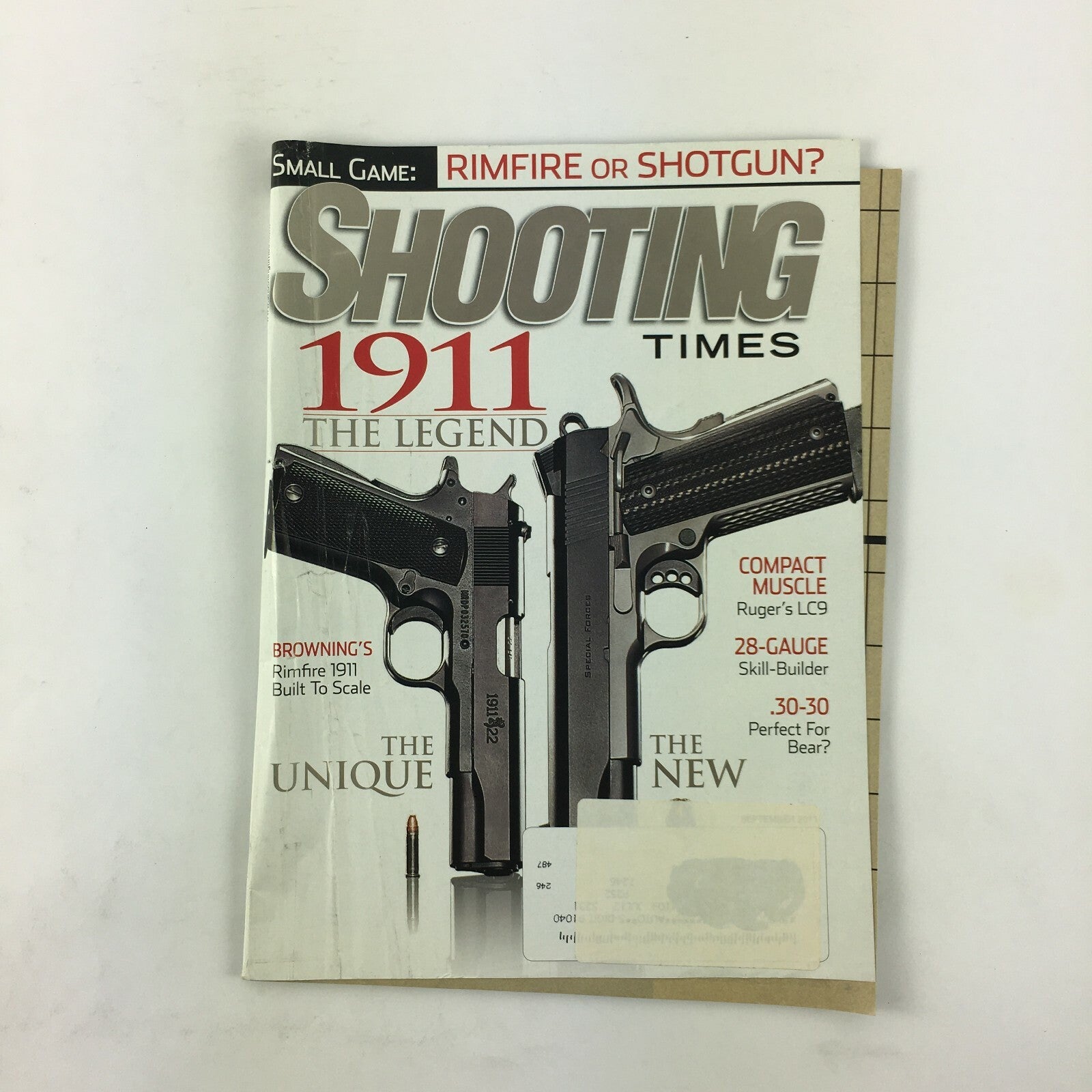September 2011 Shooting Times Magazine 1911 The Legend 28-Gauge.30-30 for Bear ?