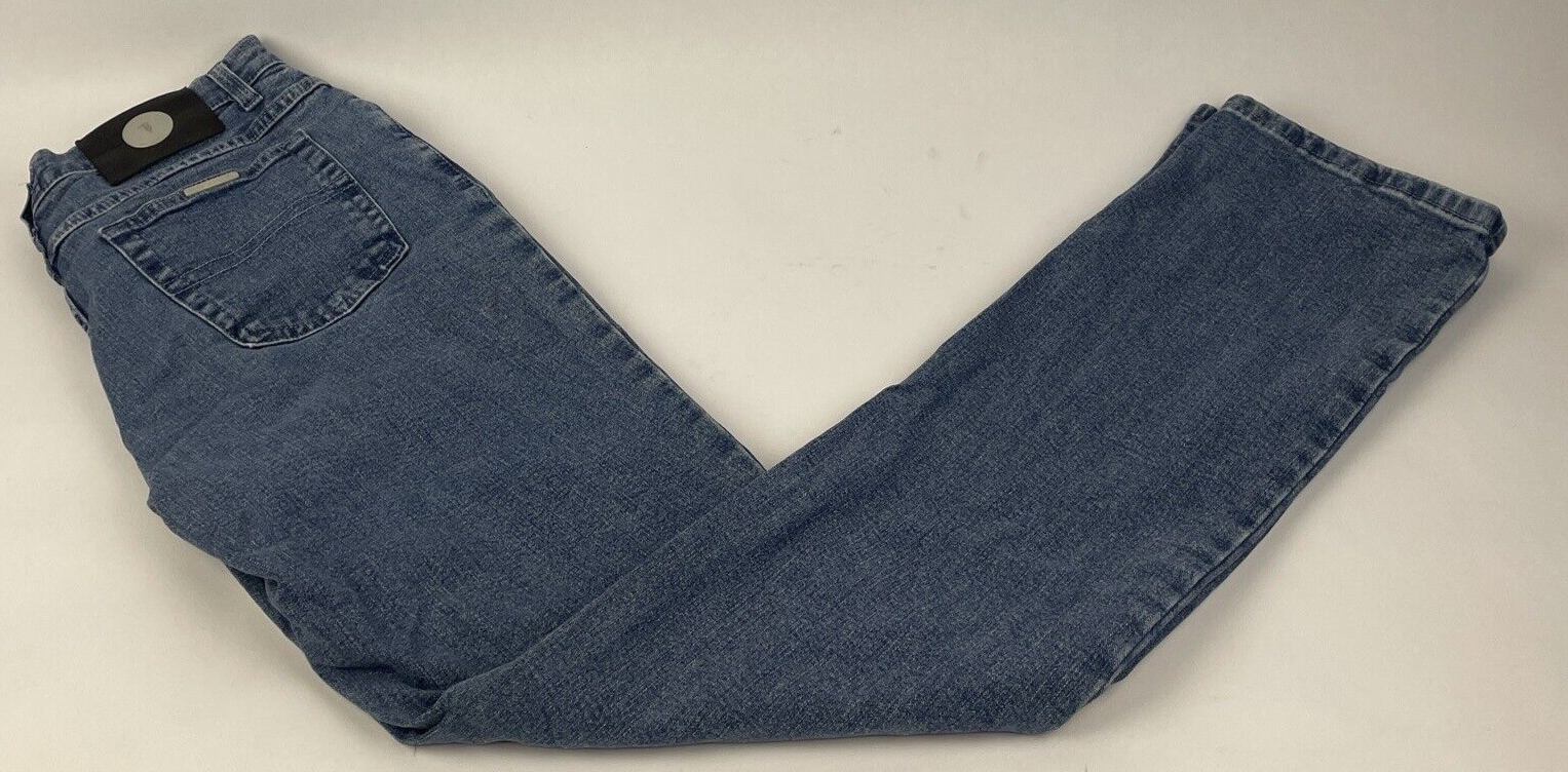 Trussardi Denim Blue Jeans Fitted Hip Size 32 UK Trousers - LOOK