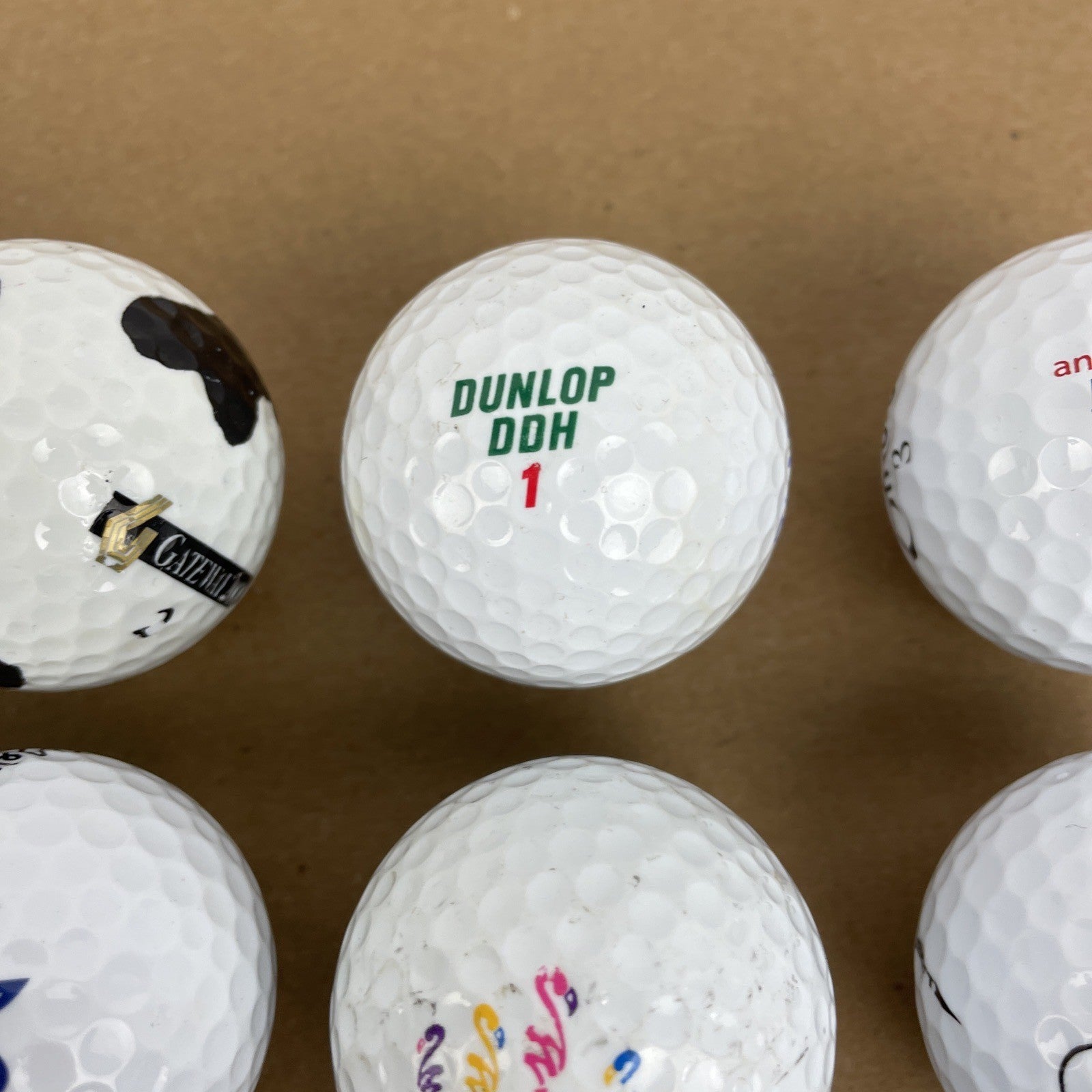 20 x Logo Golf Ball Lot Panda Bull Cali Bear Schwetty Balls FOO KING LONG Booze