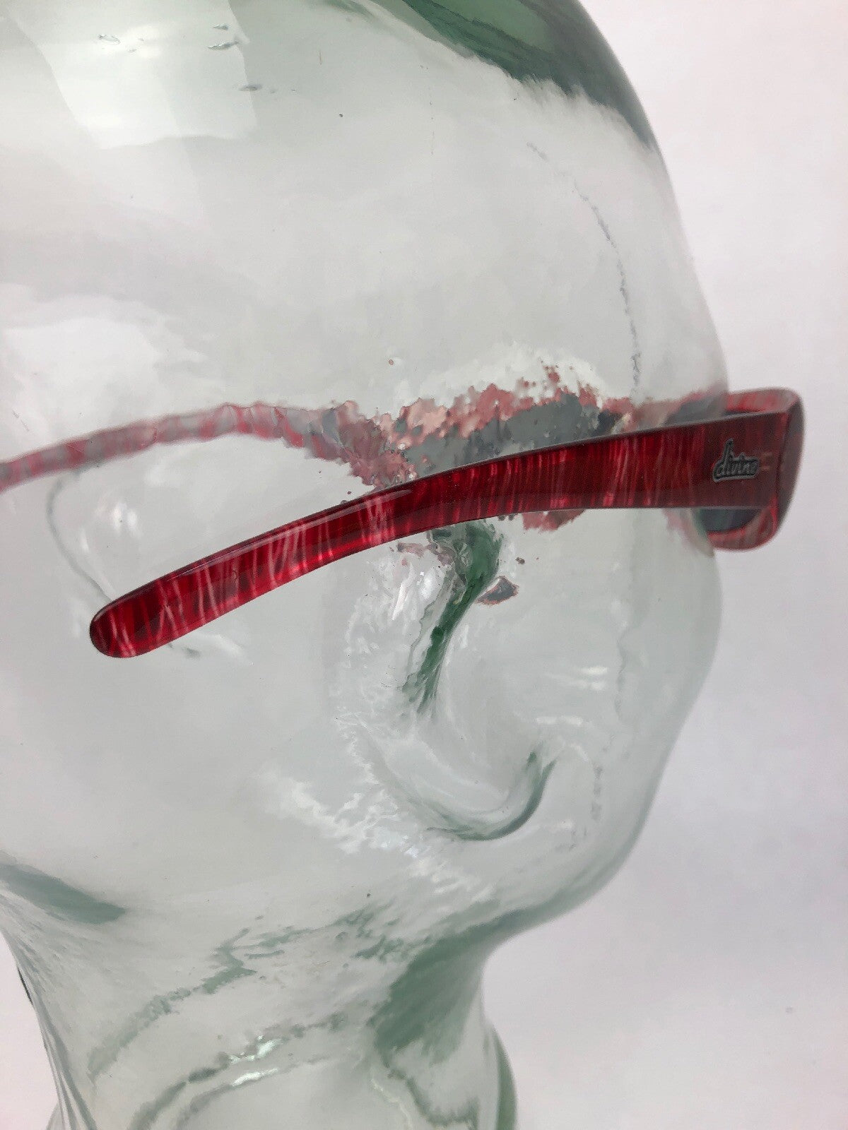 Rare DEVINE Eyewear Collection Red Silver Vintage Style Frames Sunglasses - DSO