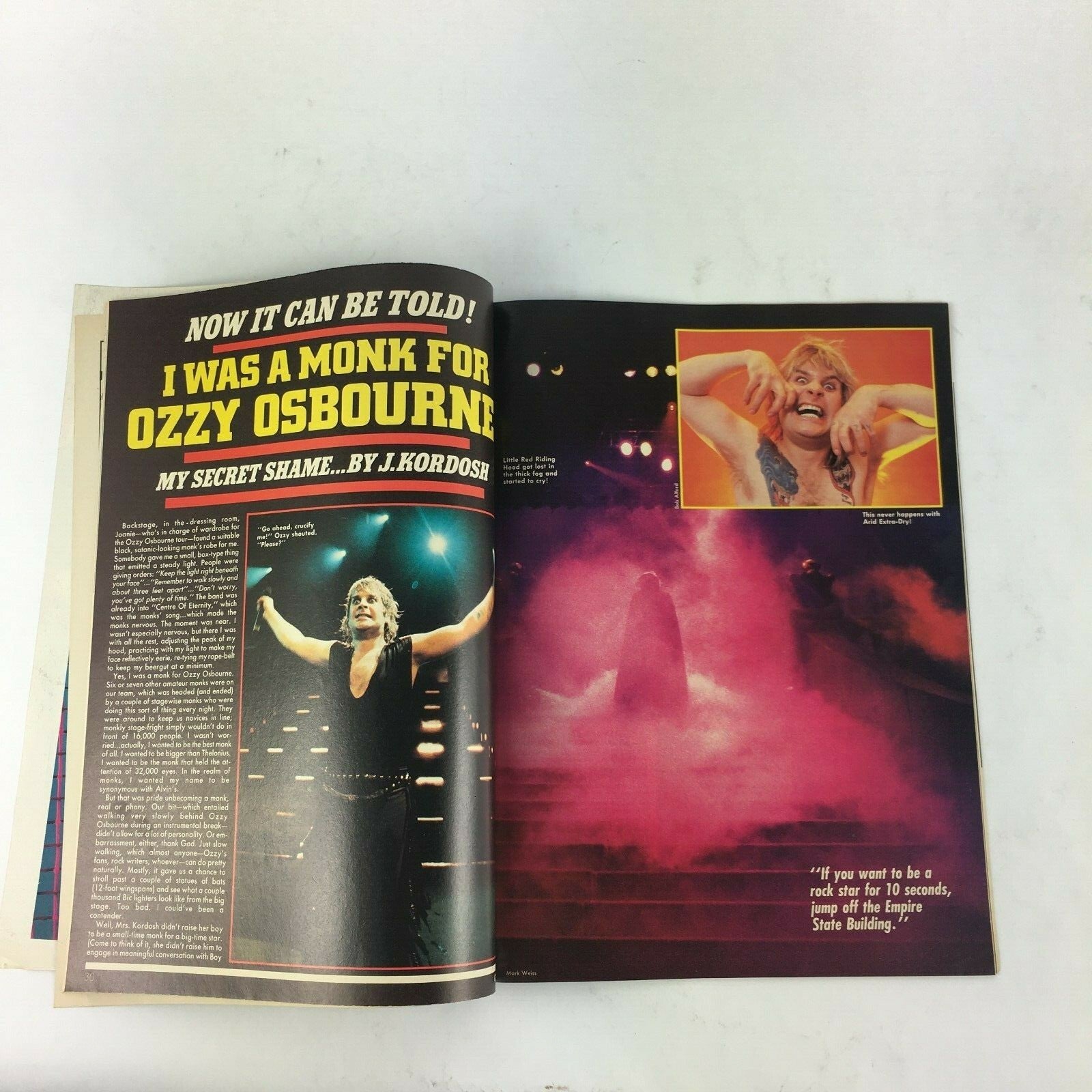 June 1984 Creem Music Magazine Boy George & Ozzy Osbourne Rick Derringer