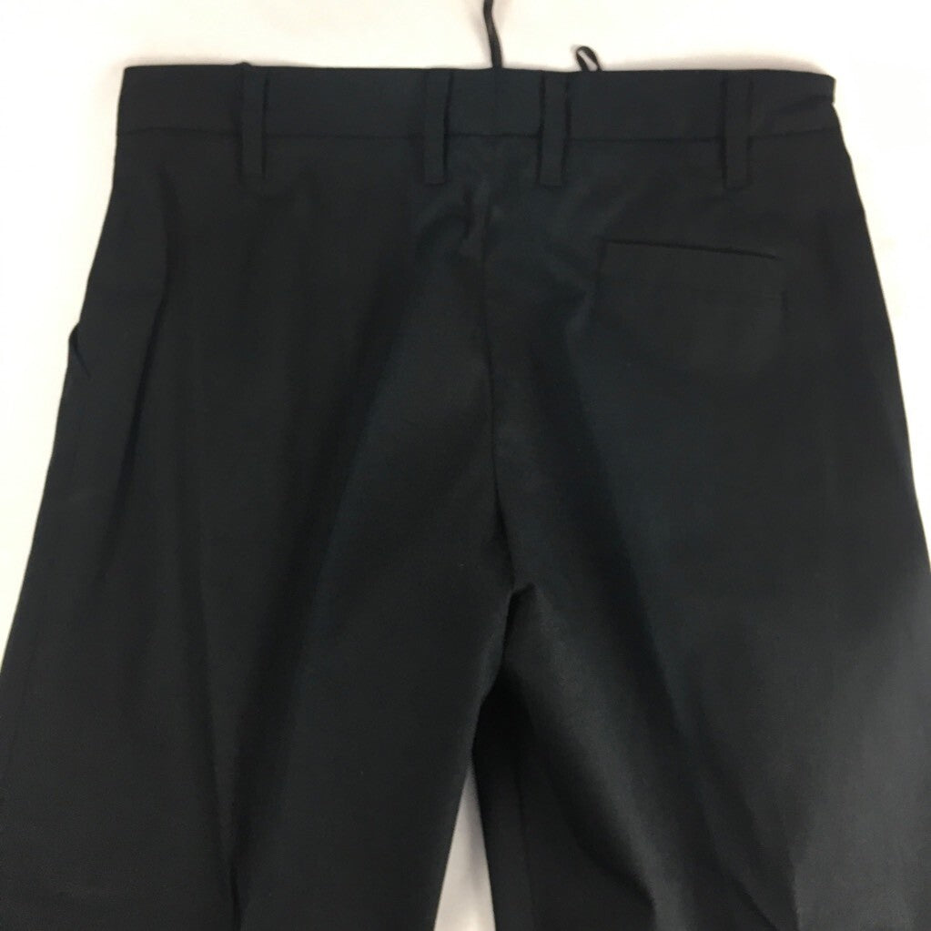 Jil Sander Women Dress Pants Black Zipper Fly Pockets Flat Front Stretch 40 x 31