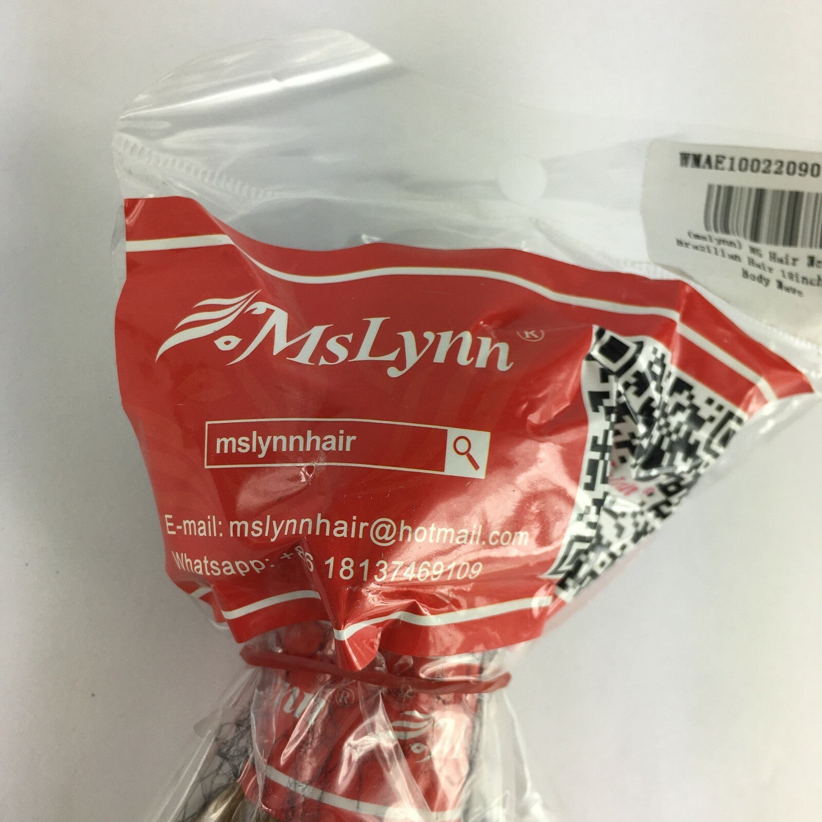 Brand new Mslynn Brazilian body wave hair 18 inch natural color